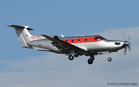 Pilatus PC-12/47E | OY-VLT | untitled (Air Alsie)  |  This Pilatus PC-12 is captured arriving from Sonderborg as flight MMD1948. | Z&UUML;RICH (LSZH/ZRH) 24.10.2024