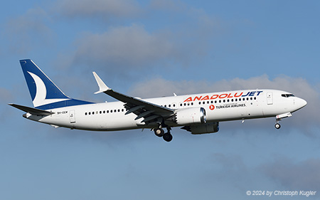Boeing 737 MAX 8 | 9H-GEM | AJet  |  Still in AnadoluJet colours | Z&UUML;RICH (LSZH/ZRH) 15.11.2024