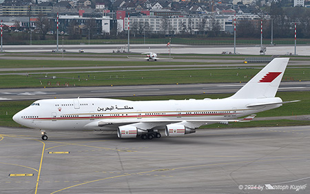 Boeing 747-4F6 | A9C-HAK | Bahrain Royal Flight | Z&UUML;RICH (LSZH/ZRH) 11.12.2024