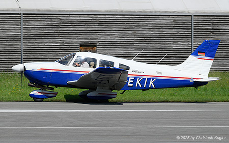 Piper PA-28 Archer II | D-EKIK | private  |  This Piper PA-28 Archer II is taxing for holding point runway 04 at Hohenems. | DORNBIRN HOHENEMS (LOIH/HOH) 07.08.2025