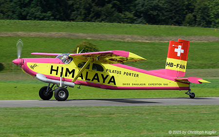 Pilatus PC-6/350-H2 | HB-FAN | private  |  This local based Pilatus PC-6 is a must for the Flügerchilbi at Langenthal. | LANGENTHAL BLEIENBACH (LSPL/---) 07.09.2025