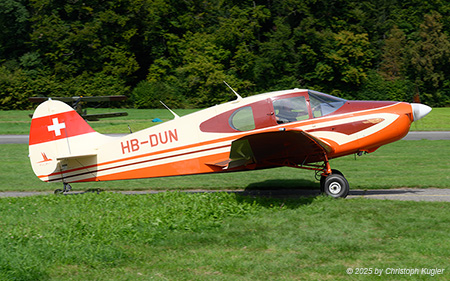 Bellanca Cruisair Senior 14-13-2 | HB-DUN | private  |  This Bellanca Cruisair Senior was built in 1949 and was registered to the USA as N5616N until it became HB-DUN on 02MAY1960. The aircraft was withdrawn from use in 2008. In NOV2021, the overhaul started and was completed in early 2025. | LANGENTHAL BLEIENBACH (LSPL/---) 07.09.2025