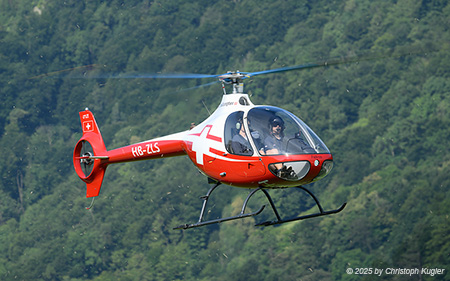 Guimbal Cabri G2 | HB-ZLS | Swiss Helicopters  |  This Cabri G2 helicopter is approaching the heliport of Balzers. | BALZERS (LSXB/---) 07.08.2025