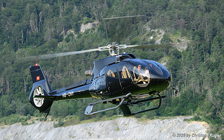 Airbus Helicopters H130 T2 | HB-ZNM | untitled (Swiss Helicopter)  |  This H130 arrived, picked up the waiting passengers and left again. | UNTERVAZ (LSXU/---) 07.08.2025