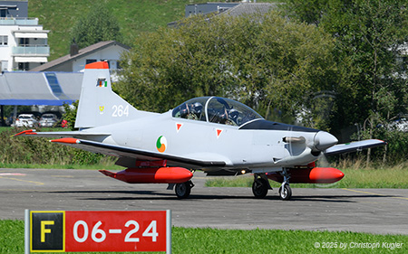 Pilatus PC-9 | 264 | Irish Air Corps  |  This Pilatus PC-9 of the Irish Air Corps is seen here arriving at Buochs for maintenance with Pilatus Flugzeugwerke. | BUOCHS (LSZC/BXO) 25.08.2025