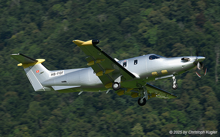 Pilatus PC-12/47G PRO | HB-FQF | Pilatus Flugzeugwerke  |  This plain-silver Pilatus PC-12/47G PRO is already the 7th aircraft of the new version. | BUOCHS (LSZC/BXO) 25.08.2025