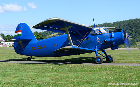 Antonov An 2 | HA-ABA | private  |  This Antonov An-2 taxing in front of the visitor's parking at Birrfeld. | BIRRFELD (LSZF/---) 28.06.2025