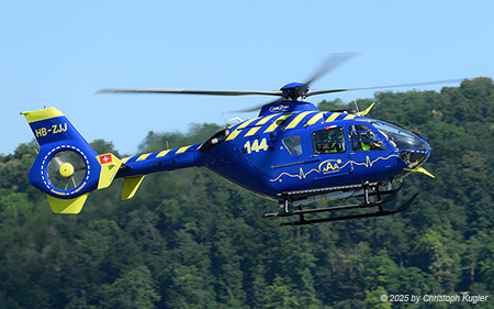Eurocopter EC135 P1 | HB-ZJJ | Lions Air Skymedia  |  This Eurocopter of Alpine Air Ambulance is based at Birrfeld. It is seen here returning from a mission. | BIRRFELD (LSZF/---) 28.06.2025