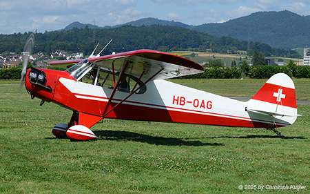 Piper L-4J Grasshopper | HB-OAG | private (Motorfluggruppe Langenthal)  |  This Piper L-4J Grasshopper is a common sight at these oldtimer events. | BIRRFELD (LSZF/---) 28.06.2025