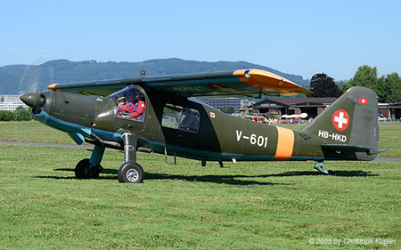 Dornier 27-H2 | HB-HKD | untitled (Fliegermuseum Altenrhein)  |  This Dornier Do 27 is former V-601 and now flies with the Fliegermuseum Altenrhein. | BIRRFELD (LSZF/---) 28.06.2025