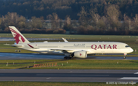Airbus A350-941 | A7-ALU | Qatar Airways | Z&UUML;RICH (LSZH/ZRH) 03.01.2025