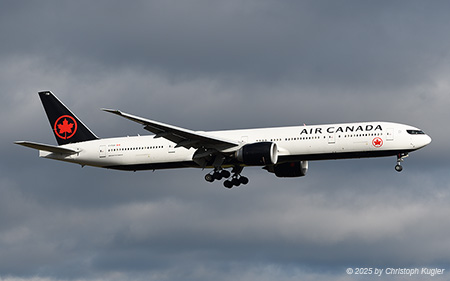 Boeing 777-333ER | C-FIUV | Air Canada  |  Arriving some 2 hours late from Toronto | Z&UUML;RICH (LSZH/ZRH) 03.01.2025