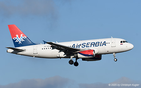 Airbus A319-132 | YU-APB | Air Serbia | Z&UUML;RICH (LSZH/ZRH) 11.01.2025