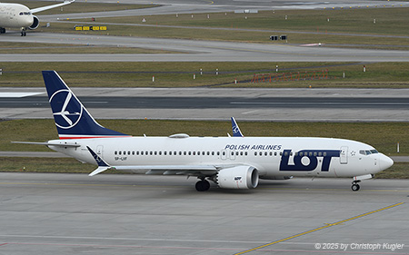 Boeing 737 MAX 8 | SP-LVF | LOT Polish Airlines | Z&UUML;RICH (LSZH/ZRH) 24.01.2025