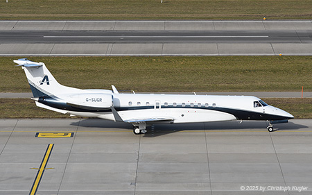Embraer EMB-135BJ Legacy 650 | G-SUGR | untitled (Air Charter Scotland)  |  This Embraer EMB-135BJ Legacy 650 has picked up its passengers is now departing for Farnborough | Z&UUML;RICH (LSZH/ZRH) 24.01.2025