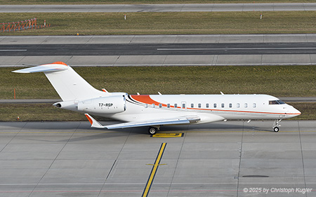 Bombardier BD.700 Global 6000 | T7-RSP | untitled (Empire Aviation San Marino)  |  This Bombardier Global 6000 is taxing to runway 28 for its flight to Dubai Al Maktoum International Airport. It is operated on behalf of Manipal Health Systems. | Z&UUML;RICH (LSZH/ZRH) 24.01.2025