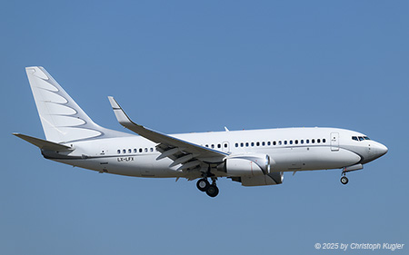 Boeing 737-7GC BBJ | LX-LFX | untitled (Global Jet Luxembourg) | Z&UUML;RICH (LSZH/ZRH) 06.03.2025