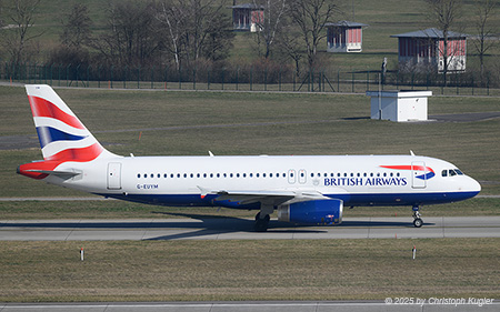 Airbus A320-232 | G-EUYM | British Airways | Z&UUML;RICH (LSZH/ZRH) 07.03.2025