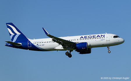 Airbus A320-271n | SX-NEF | Aegean Airlines  |  This Airbus A320 of Aegean Airlines is operating flight AEA852 from Athens to Zurich. | Z&UUML;RICH (LSZH/ZRH) 30.05.2025