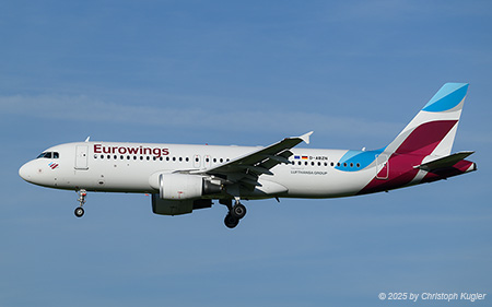 Airbus A320-216 | D-ABZN | Eurowings  |  This Airbus A320 of Eurowings also carries the Member of Lufthansa Group sticker in the rear of the fuselage. | Z&UUML;RICH (LSZH/ZRH) 30.05.2025