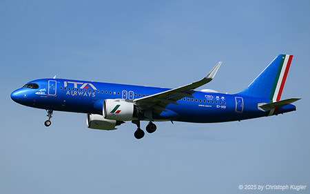Airbus A320-272n | EI-HOI | ITA Airways  |  The stickers on this Airbus A320neo are promoting the upcoming Winter Olympic Games at Milan. | Z&UUML;RICH (LSZH/ZRH) 31.05.2025