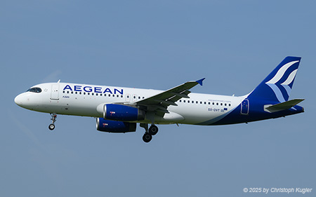 Airbus A320-232 | SX-DVT | Aegean Airlines  |  This Airbus A320 of Aegean Airlines is seen here arriving from Heraklion. it is already the second aircraft of Aegean Airlines to arrive at Zurich that day. | Z&UUML;RICH (LSZH/ZRH) 13.06.2025
