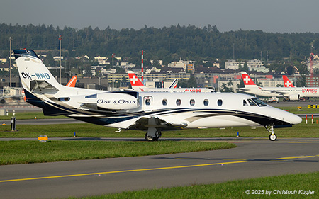 Textron Cessna 560XLS+ Citation Excel | OK-WND | untitled (Aeropartner)  |  This Textron Citation Excel is taxing towards runway 32 in Zurich for its flight to Cluj-Napoca | Z&UUML;RICH (LSZH/ZRH) 09.08.2025