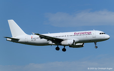 Airbus A320-232 | 9H-SWG | Eurowings  |  This Airbus A320 is operating flight EWG9762 from Dusseldorf. The aircraft was leased from Avion Express Malta. | Z&UUML;RICH (LSZH/ZRH) 03.09.2025