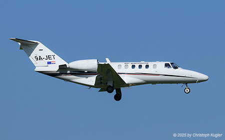 Cessna 525A CitationJet CJ2 | 9A-JET | untitled (Air Pannonia)  |  This Cessna 525A CitationJet CJ2 of Air Pannonia is seen here arriving from Salzburg. | Z&UUML;RICH (LSZH/ZRH) 02.10.2025