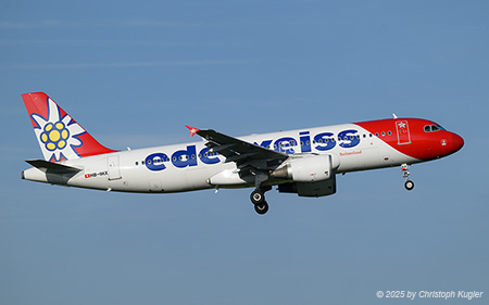Airbus A320-214 | HB-IHX | Edelweiss Air  |  This Airbus A320 was the first aircraft to join Edelweiss Air on 29JAN1999. It will also be one of the first ones to be faced out, once the Airbus A320neo of Austrian Airlines are available. | Z&UUML;RICH (LSZH/ZRH) 10.10.2025