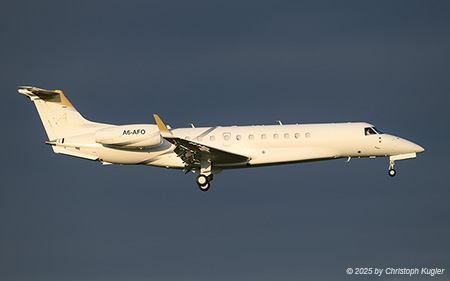 Embraer EMB-135BJ Legacy 650 | A6-AFO | untitled (Falcon Aviation Service)  |  This Embraer EMB-135BJ Legacy 650 is taken against a dark cloud. The low sun enhances the dramatic effect. | Z&UUML;RICH (LSZH/ZRH) 15.10.2025