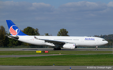 Airbus A330-243 | TC-NYP | Air Anka Airlines  |  This Airbus A330-200 of Air Anka is first flying to Berlin before returning back home to Antalya. | Z&UUML;RICH (LSZH/ZRH) 18.10.2025