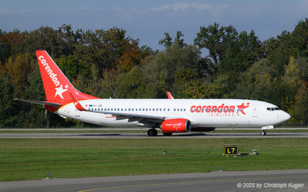 Boeing 737-800 | 9H-CXE | Corendon Airlines Europe  |  This Boeing 737-800 of Corendon Airlines Europe is seen here accellerating on runway 10 in Zurich for its flight back to Heraklion. | Z&UUML;RICH (LSZH/ZRH) 18.10.2025