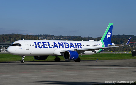 Airbus A321-271nx | TF-IAD | Icelandair  |  This Airbus A321neo of Icelandair entered service on 16APR2025 as 4th aircraft of this type with the Icelandic carrier.  | Z&UUML;RICH (LSZH/ZRH) 18.10.2025