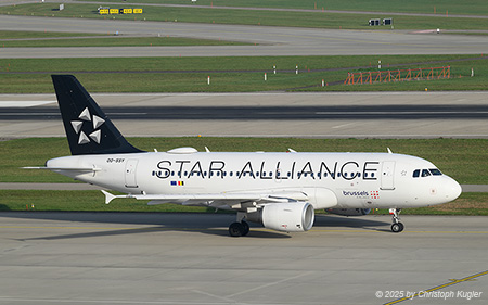 Airbus A319-112 | OO-SSY | Brussels Airlines  |  This Airbus A319 is one of 3 aircraft of the Airbus A320 family to be painted in Star Alliance colours. | Z&UUML;RICH (LSZH/ZRH) 31.10.2025