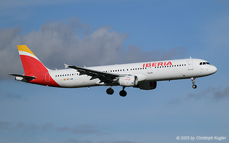 Airbus A321-212 | EC-IJN | Iberia  |  This Airbus A321 of Iberia is flying since 08NOV2002 with the Spanish carrier.  | Z&UUML;RICH (LSZH/ZRH) 03.11.2025