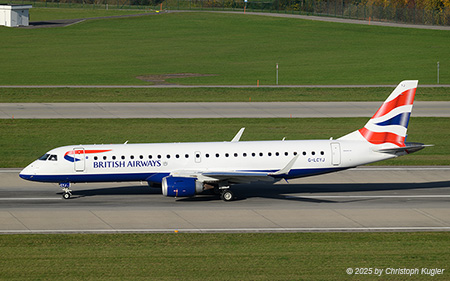 Embraer ERJ-190SR | G-LCYJ | BA CityFlyer  |  This Embraer EJR.190 of BA CityFlyer is seen here operating flight BAW8766 to London City. The aircraft returned later that day to Zurich again.  | Z&UUML;RICH (LSZH/ZRH) 04.11.2025