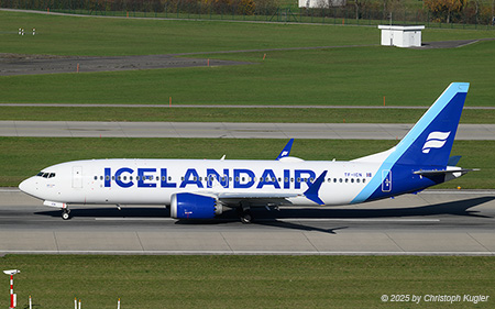 Boeing 737 MAX 8 | TF-ICN | Icelandair  |  This Boeing 737 MAX 8 is seen here departing on runway 28 in Zurich. | Z&UUML;RICH (LSZH/ZRH) 04.11.2025