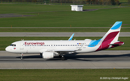 Airbus A320-214 | D-AEWV | Eurowings  |  This Airbus A320 of Eurowings is seen here operating flight EWG8765 to Berlin.  | Z&UUML;RICH (LSZH/ZRH) 04.11.2025