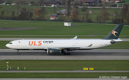 Airbus A330-343X | TC-GOU | ULS Airlines Cargo  |  This Airbus A330 has been operated by Thomas Cook Airlines Scandinavia since 2000. It was converted into a freighter in MAR2025 and now serves with ULS Airlines Cargo. | Z&UUML;RICH (LSZH/ZRH) 12.11.2025
