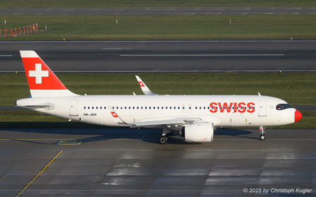 Airbus A320-271n | HB-JDH | Swiss International Air Lines  |  As every year, Swiss International Airlines is decorating 2 aircraft with a red nose.  | Z&UUML;RICH (LSZH/ZRH) 27.11.2025