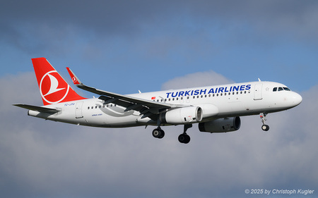 Airbus A320-232 | TC-JTU | Turkish Airlines  |  This Airbus A320 in the colors of Turkish Airlines is seen here operating AJet's flight TKJ053 from Istanbul to Zurich. | Z&UUML;RICH (LSZH/ZRH) 27.11.2025