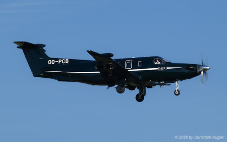 Pilatus PC-12/47E NGX | OO-PCB | untitled (EAPC)  |  This Pilatus PC-12 of EAPC (European Aircraft Private Club) is seen here arriving from Kortrijk. | Z&UUML;RICH (LSZH/ZRH) 29.11.2025