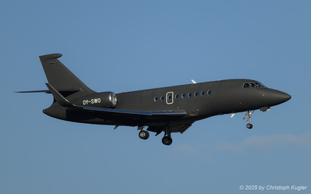 Dassault Falcon 2000S | OY-SWO | untitled (Blackbird Air Charter)  |  This Falcon 2000S of Blackbird Air Charter is seen here arriving from Billund. This aircraft entered service with the Danish operator on 04DEC2014. | Z&UUML;RICH (LSZH/ZRH) 20.12.2025