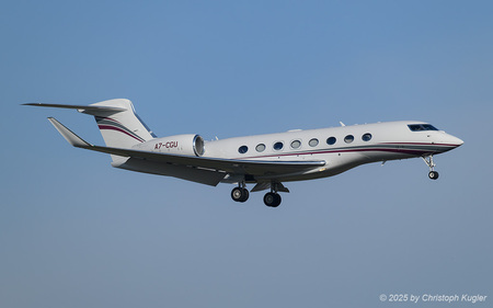 Gulfstream G650ER | A7-CGU | untitled (Qatar Executive)  |  This Gulfstream G650 of Qatar Executive is seen here approaching runway 14 after its crossing of the Atlantic Ocean.  | Z&UUML;RICH (LSZH/ZRH) 20.12.2025