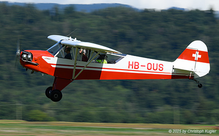 Piper L-4H Grasshopper | HB-OUS | private (Farner Aviation)  |  This Piper L-4H Grasshopper made serveral pleasure flights out of Biel. | LSZP 31.08.2025