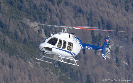 Bell 407 GXP | HB-ZZV | untitled (Haute Aviation)  |  This Bell 407 of Haute Aviation was registered to the Swiss Civil Aircraft Registry on 17JUN2024. It is seen here approaching helipad 3 at Samedan. | SAMEDAN (LSZS/SMV) 27.12.2025