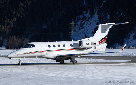 Embraer EMB-505 Phenom 300 | CS-PHM | untitled (Netjets Europe)  |  This Embraer Phenom 300 is seen here arriving from Toulouse. It was later parked on the snow ramp. | SAMEDAN (LSZS/SMV) 27.12.2025