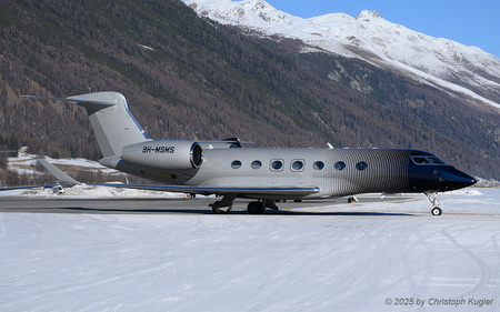 Gulfstream G500 (GVII) | 9H-MSMS | untitled (TAG Aviation Malta)  |  This Gulfstream G500 has arrived earliers from Jeddah and is now continuing its journey to London-Stansted | SAMEDAN (LSZS/SMV) 27.12.2025