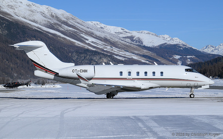 Bombardier Challenger 350 | CS-CHH | untitled (Netjets Europe)  |  This Bombardier Challenger 350 of Netjets Europe has arrived from Malta earlier that day and is now returning to this Medditerranean Island  | SAMEDAN (LSZS/SMV) 27.12.2025